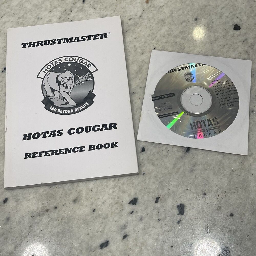 Thrustmaster Hotas Cougar Reference Book Manual And Programming Software Disc ￼